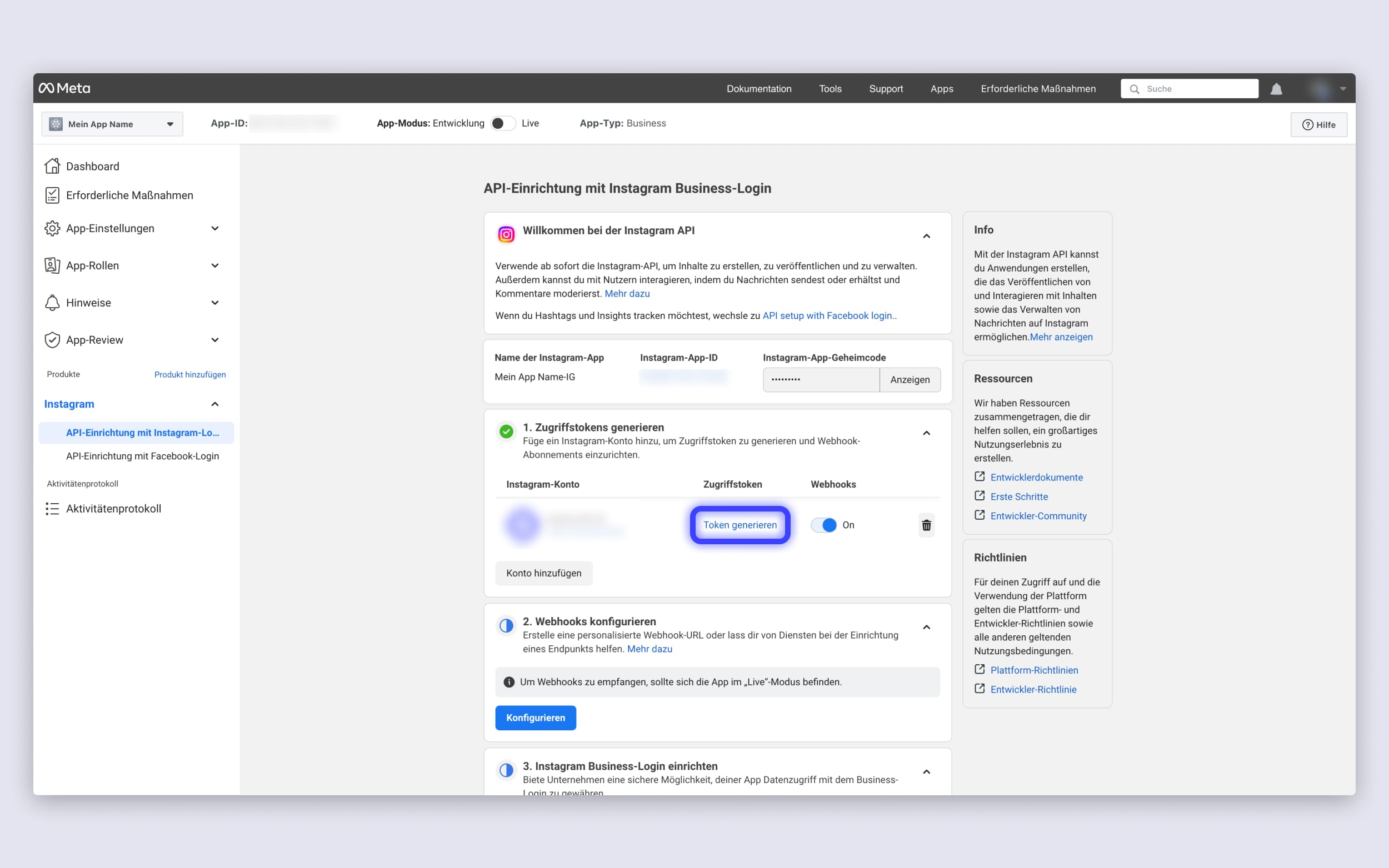 Instagram Access Token erzeugen: Access Token erzeugen Instagram Access Token erzeugen: Access Token erzeugen